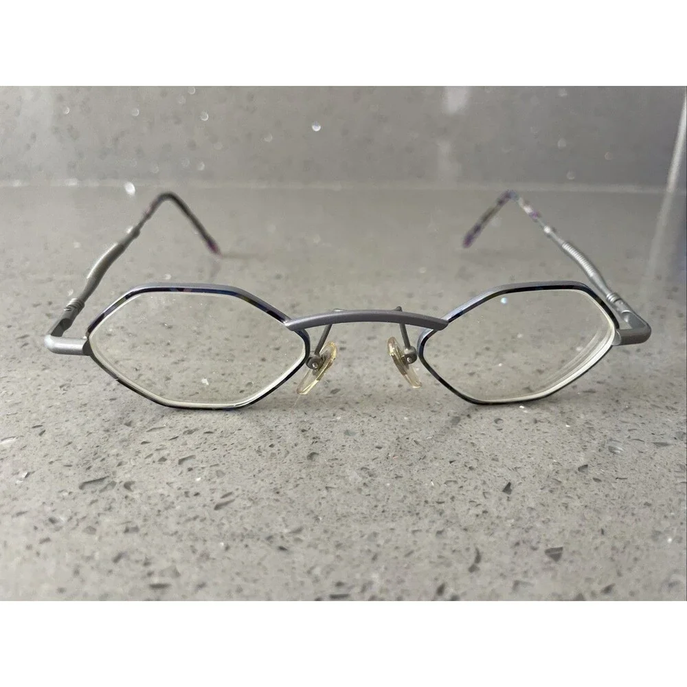 Vintage Eyeglasses FRAMES ONLY Casanova style Multicolored Italy M 450 44-22